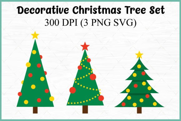 Christmas Decorative Tree Vector SVG Set Review