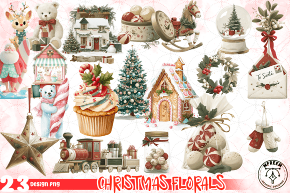 Christmas Florals PNG: Premium Illustrations for Blogs