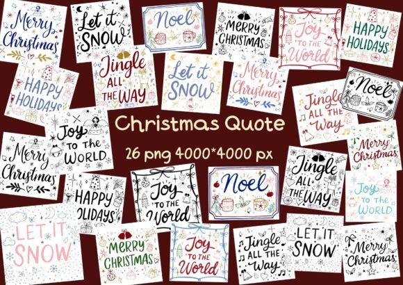 Christmas Quote Lettering Art & Illustrations Review