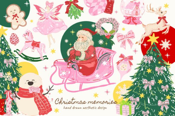 Cozy Christmas Clipart: Aesthetic Illustrations
