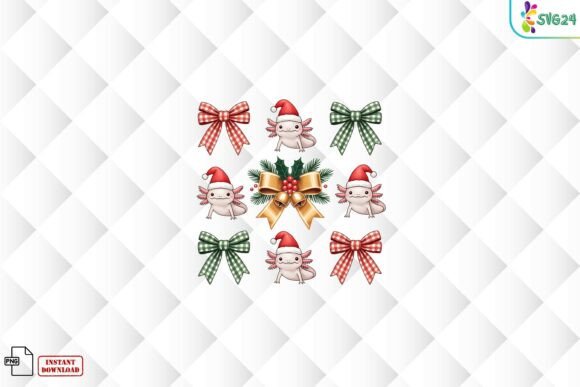Cute Axolotl Christmas Bow PNG: Designer Review