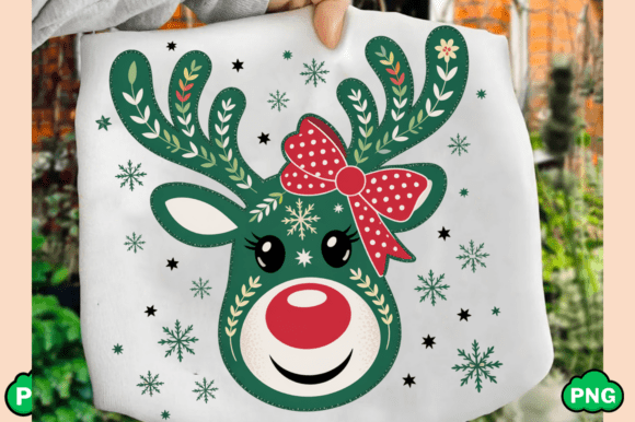 Gold Glitter Reindeer Illustrations Review