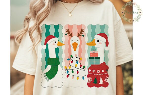 Jolly Christmas Geese Sublimation Design: Illustrations Review