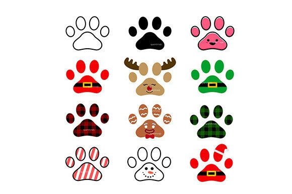 Review: Christmas Paw Print SVG Bundle Illustrations