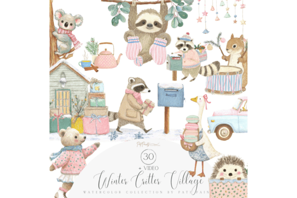 Reviewing Christmas Animal Clipart Bundle Illustrations