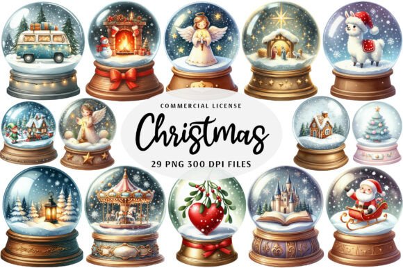 Reviewing Christmas Snowglobes Clipart for Embroidery