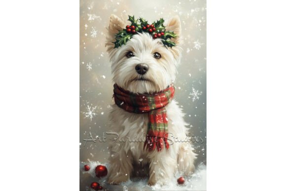Reviewing Christmas Westie Dog Snow Wall Art Print Illustrations