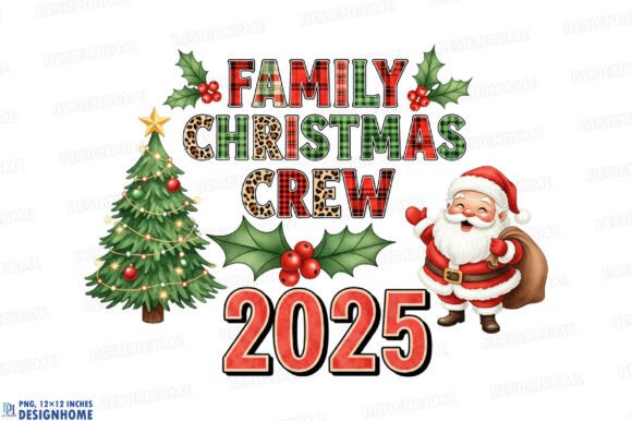 Reviewing Family Christmas Crew 2025 Png Illustrations