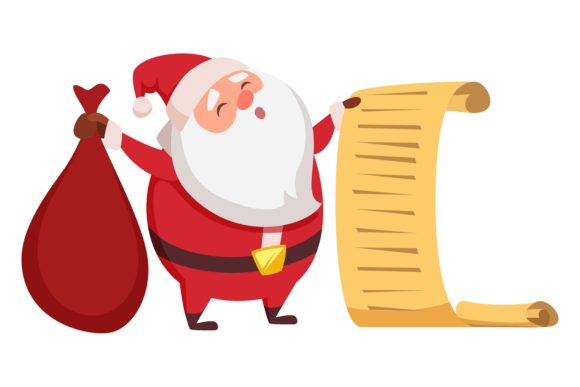 Santa Read Gift List: Festive Illustrations